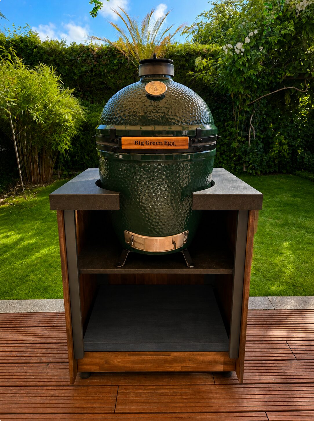 Big Green Egg large Grill-Arbeitsstation – Gesamtansicht