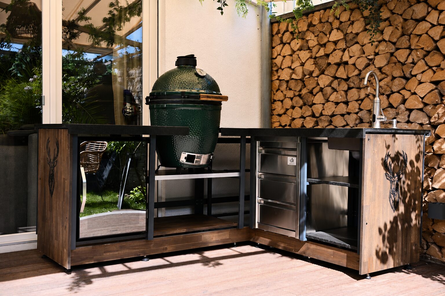 Outdoor-Küche Bogenhausen – Gesamtansicht